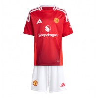 Dječji Nogometni Dres Manchester United Domaci 2024-25 Kratak Rukav (+ Kratke hlače)